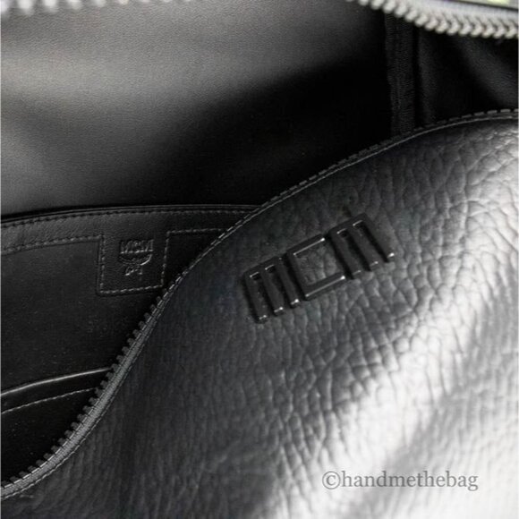 NEW MCM Color Splash Visetos Backpack Green Purple Medium Mixed Leather Bookbag - Picture 7 of 12